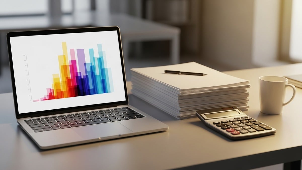 Business financing comparison tools on professional desk