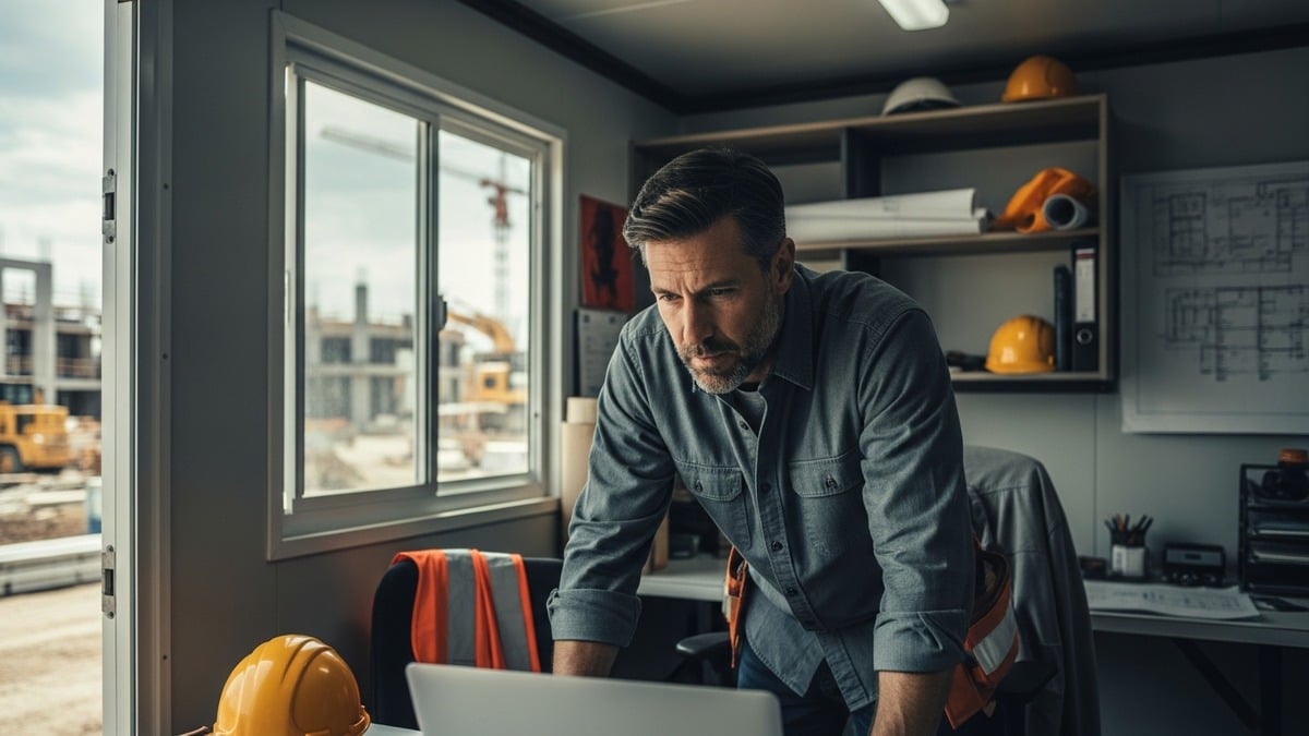 Contractor receiving fast loan approval notification on a mobile device