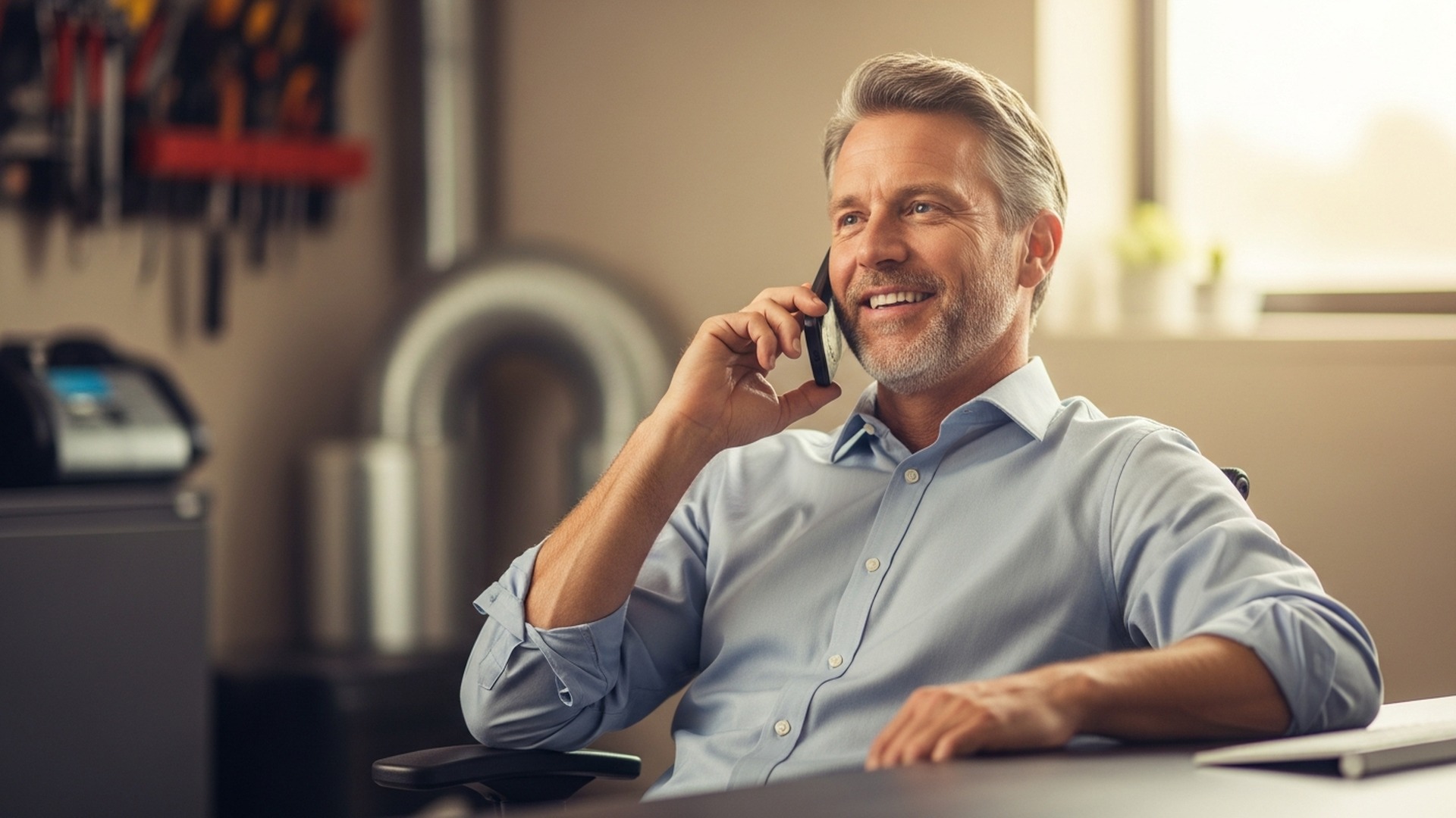 HVAC contractor receiving fast funding approval from an alternative lender