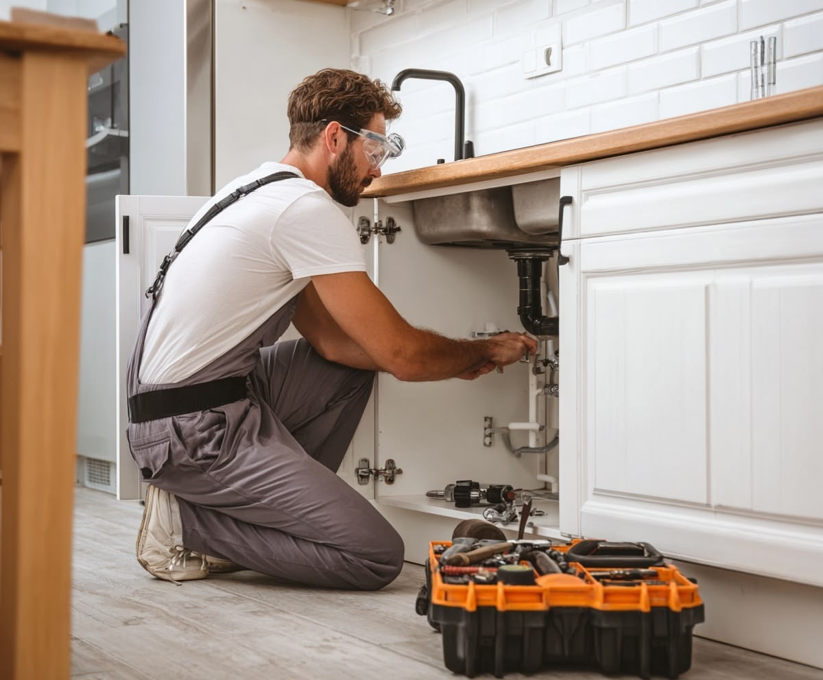 HVAC contractor at work